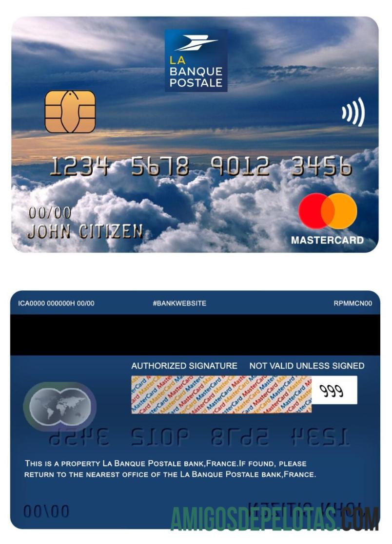 França La Banque Postale Bank Mastercard baixar para verificação